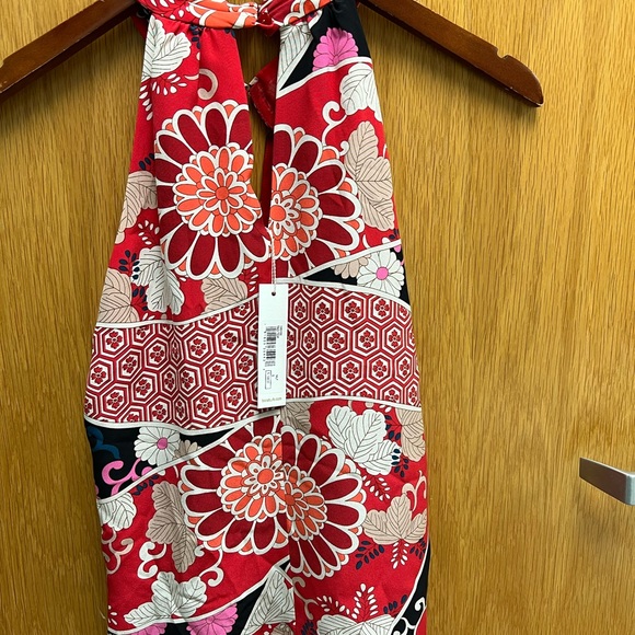 Trina Turk, key hole halter top - Picture 2 of 5